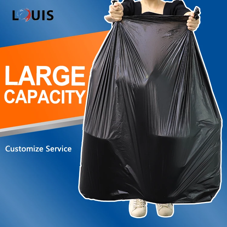 Промышленный подрядчик для тяжелых грузов jumbo Ароматические может вкладыш для мусора 55-60 галлонов черный мешок для мусора