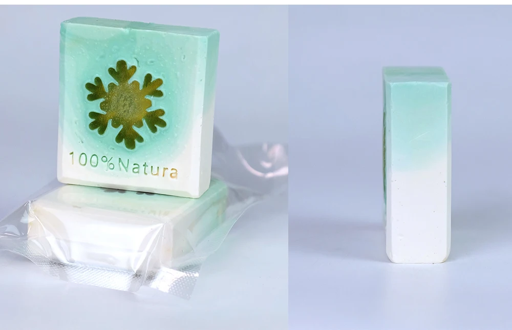 77g snowflake pattern christmas decoration gift skin brightening face wash soap