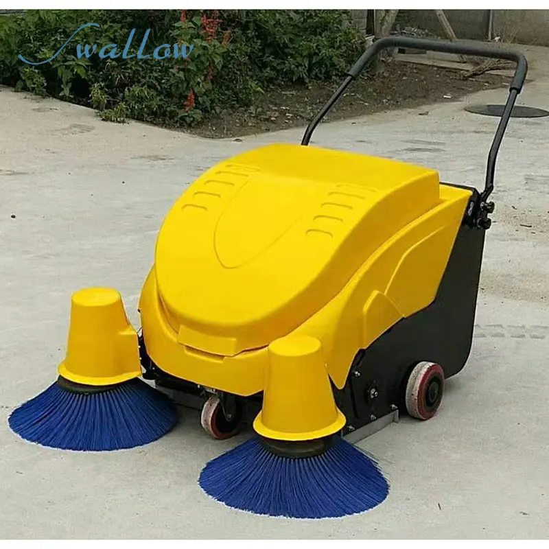 Top Quality Industrial Floor Triple Brooms Outdoor Hand Push Floor Sweepers
