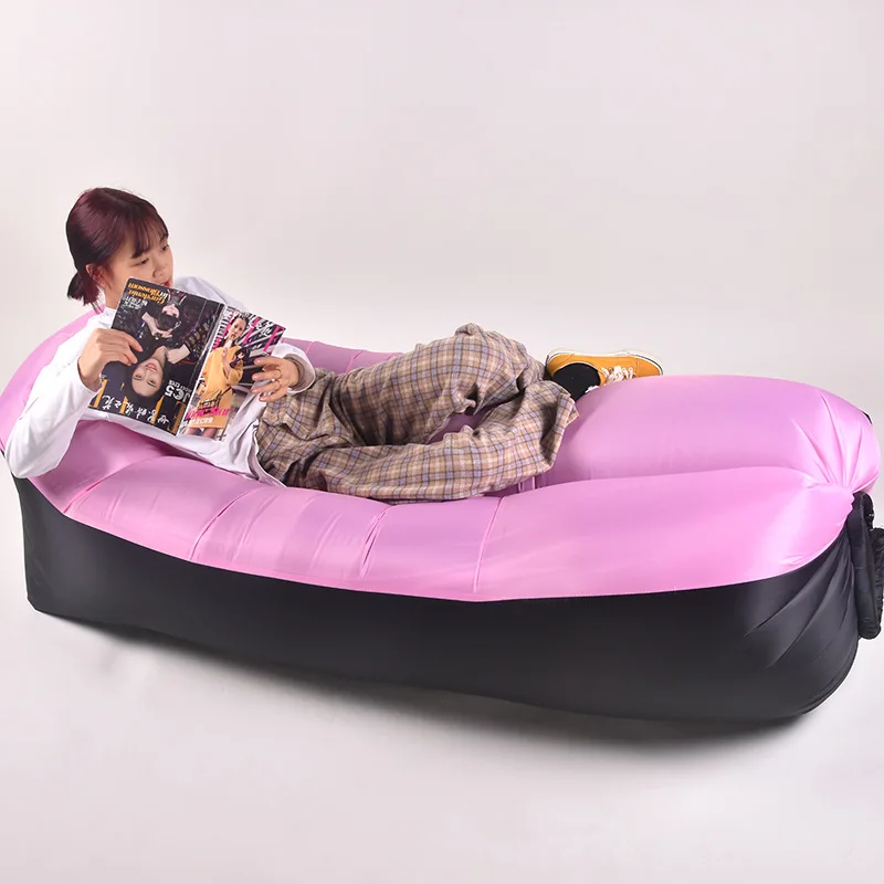 Newest Custom Outdoor Portable Foldable Polyester Inflatable Lounger Sleeping Recliner Sofa Bed