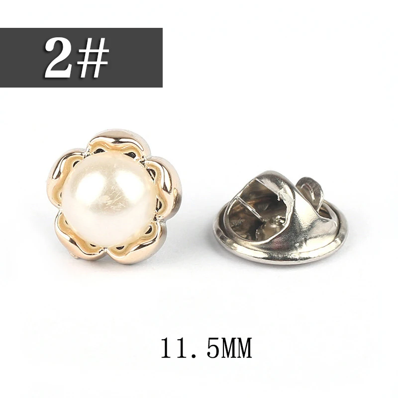Fashion Anti-naked Brooch Button Custom No Sewing Shirt Collar Pin Button Popular Pearl Button