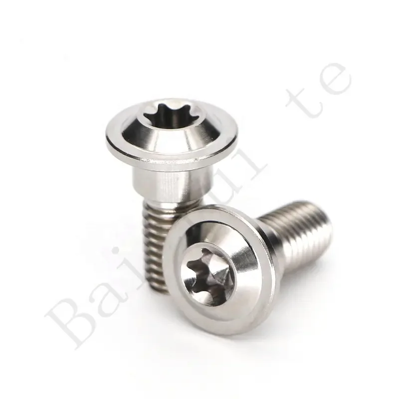 Factory Price CNC Machines Titanium Disc Bolts Disc Brake Rotor Bolts GR5 Titanium Rear Brake Disc Rotor Bolts