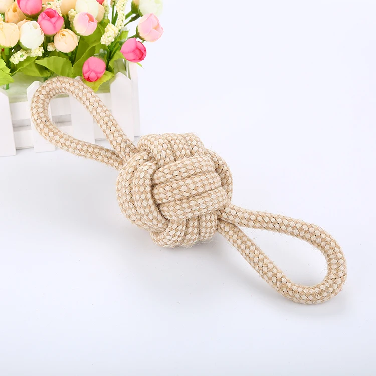 wholesale figure 8 cotton braided ball pet dog toy