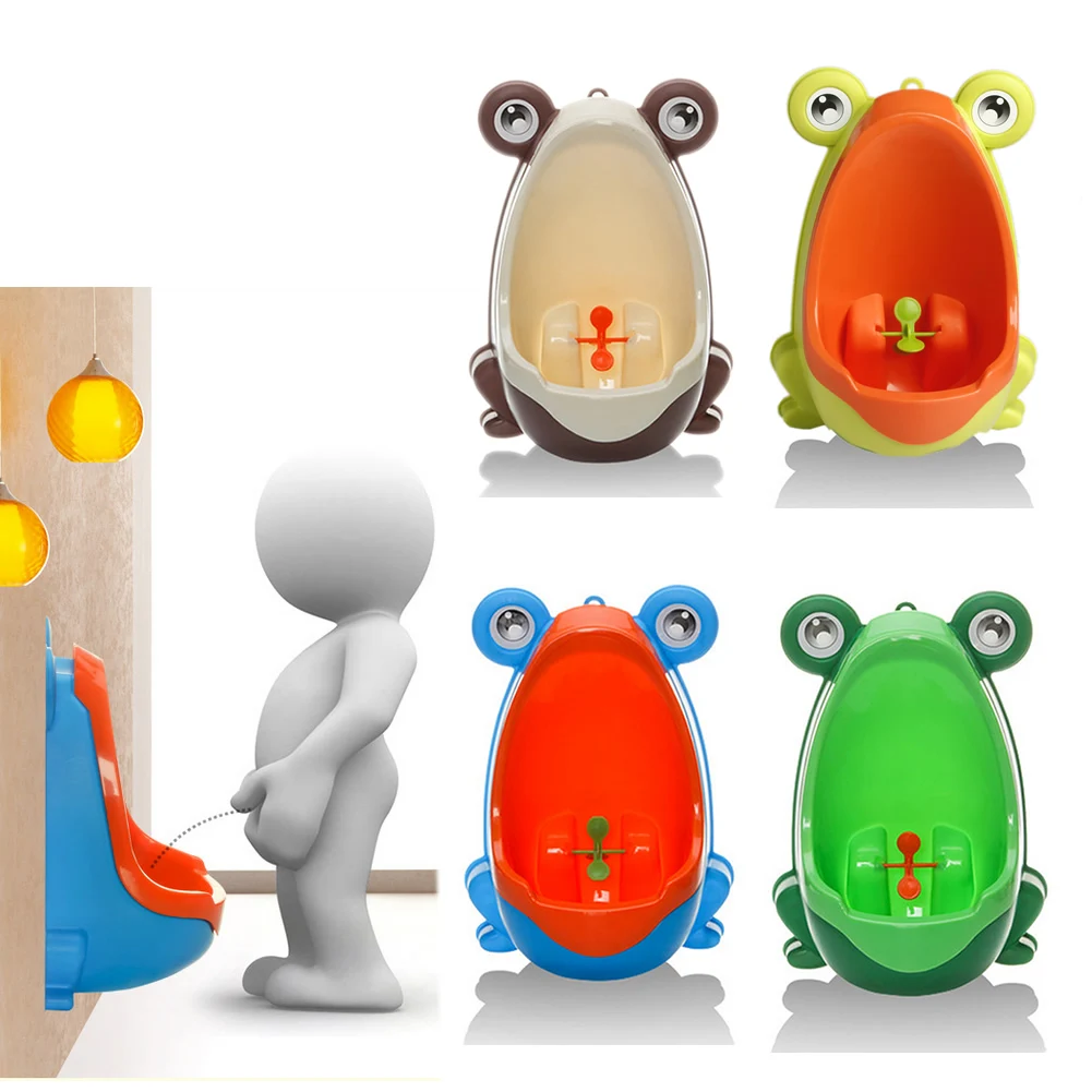 Cartoon Cute Baby Infant Toddler Potty Frog Plastic Baby Boys Children Bathroom Toilet Training Urinal for Kids Bath & Potty