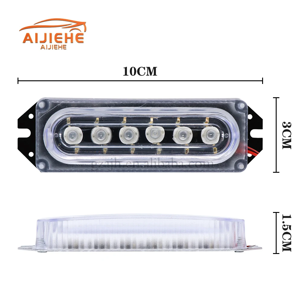 Car Truck Front Grille LED Strobe Warning Light Auto LED Flashing lights Bar Emergency Light Hazard Caution Lamp 12V