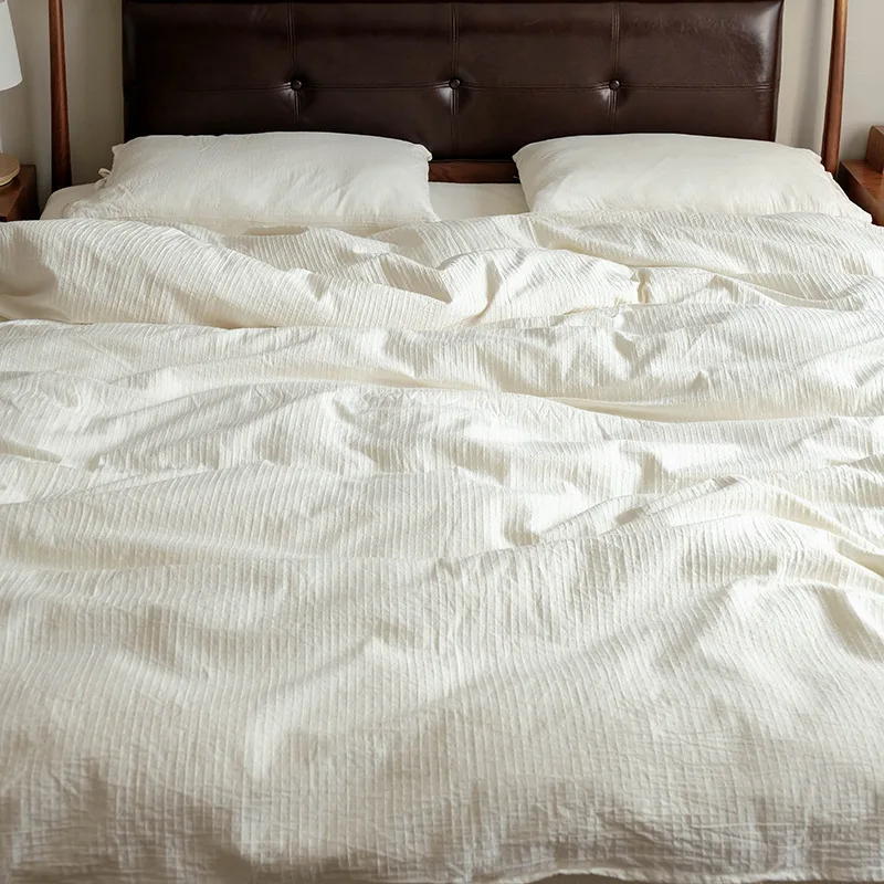 Solid Color 100% Linen Bed Sheets Plain Colored 4 PCS For French Hotel Queen Size Flax Linen Bedding Set