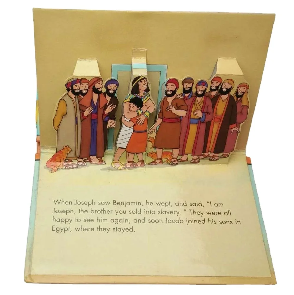 Yimi paper story pop up book kids educational 3d Bible english early learning books pop up structure book