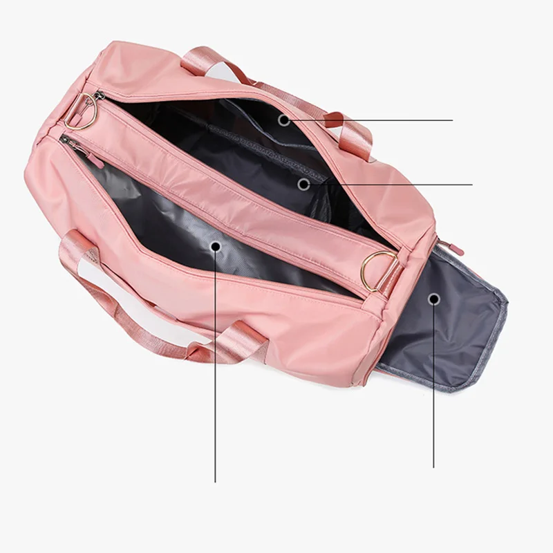 Factory Customizable Logo Women Travelling Duffle Bag Printing Brand Sports Gym Bag Promotion Custom Travel Bag with Logo