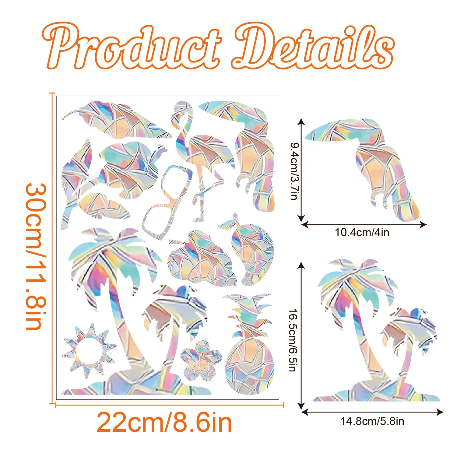 14 designs pvc bird strike prevention catch sun rainbow window stickers 3d prism for window