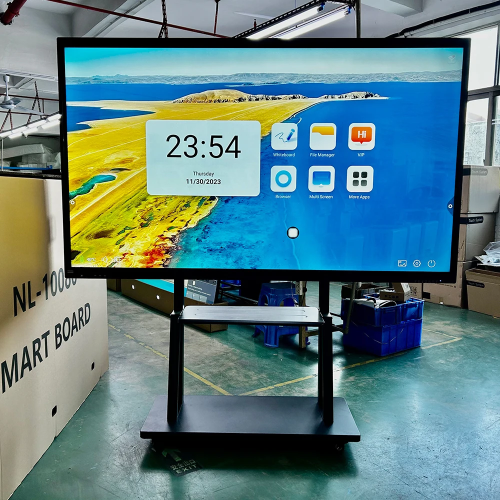 65 75 86 inch 4K LCD digital IR touch screen smart board interactive whiteboard multi-touch smart white board for school