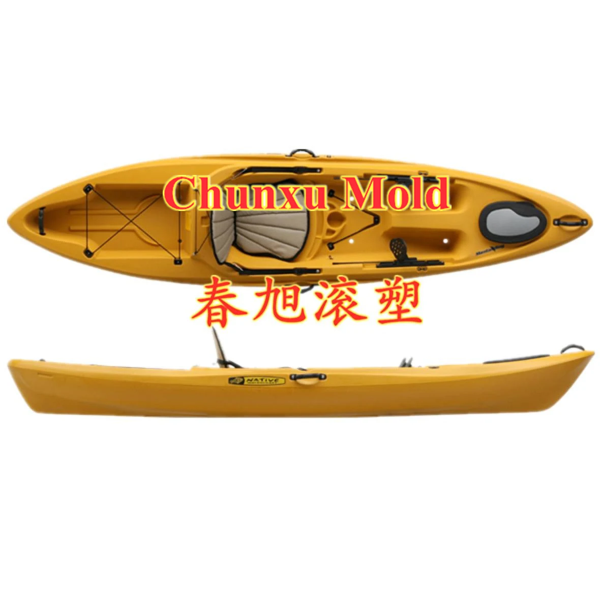 fishing kayak OEM,single kayak,water sport equipment with hdpe