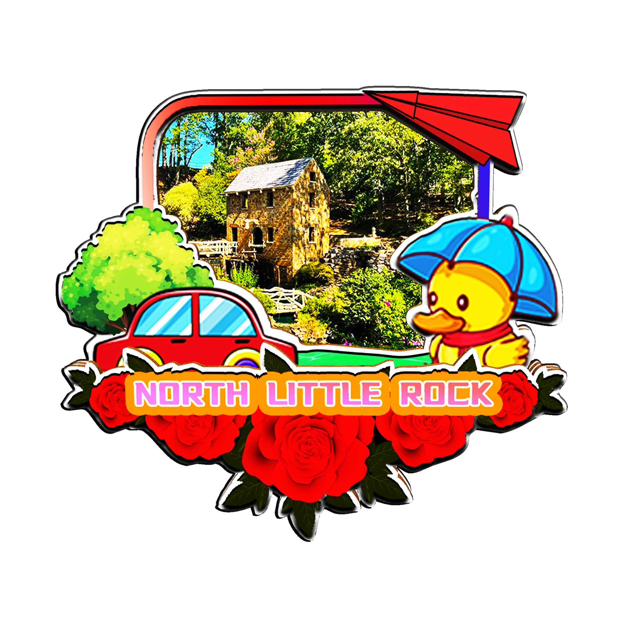 Refrigerator Magnet North Little Rock Arkansas USA Fridge Magnet City Travel Souvenirs Gifts 3D Classic Home Crafts