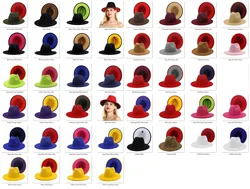 Two Color Fedora Hat fedora hats women wholesale 2021 wide brim fedora hats