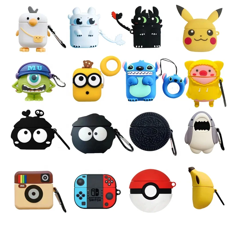 Food Charging for Airpod Earphone 3D Cute Cartoon Anime Silicone Designer 2nd Generation Luxury 3rd Pro2 Protective Airpods Case