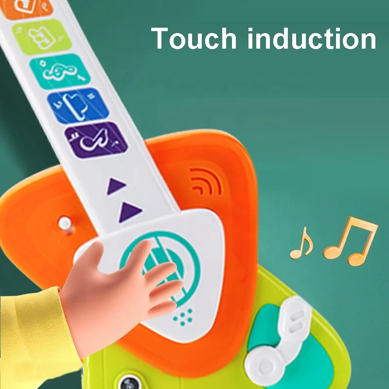 Kids electronic organ guitar toy set baby musical instrument touch sensing electric guitar organ toy for musical enlightenment