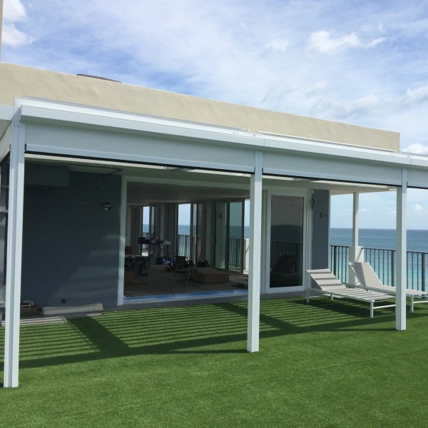 Outdoor Customized Modern Garden Waterproof  Bioclimatic Aluminium  louvre Pergola