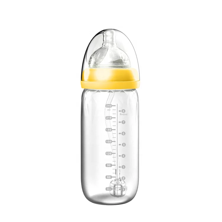 6 Oz Japan Glass Silicone Nipple Training Milk Pc Sipper Feeding Baby Powder Bottle