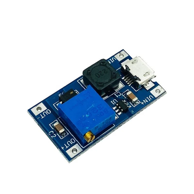 2A Booster Board DC-DC Step-up Module Wide Input Voltage 2/24V Boost to 5/9/12/28V, Adjustable 2577