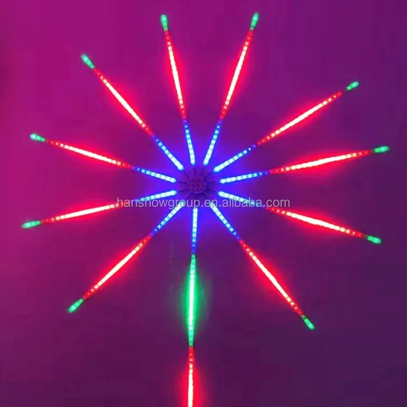 LED color changing fireworks light with APP remote control pixel tube RGB holiday light decoration atmosphere light
