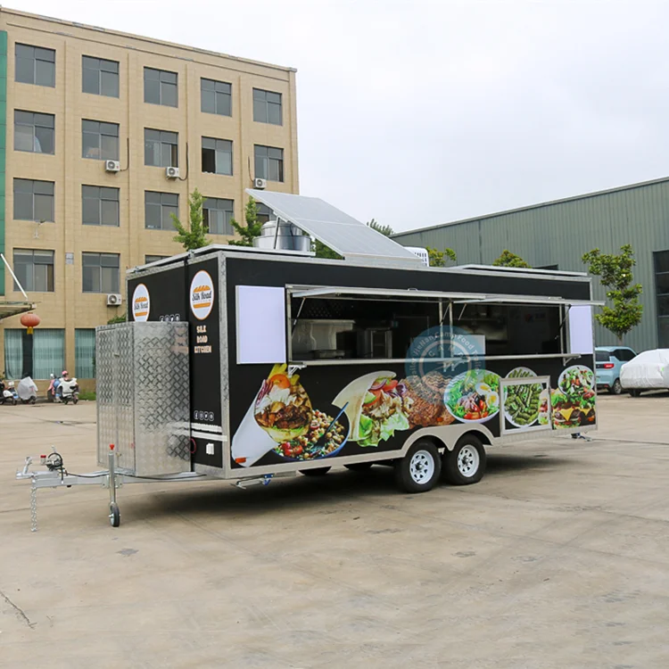 CAMP outdoor street food trailers fully equipped tacos coffee food truck food caravan with bathroom