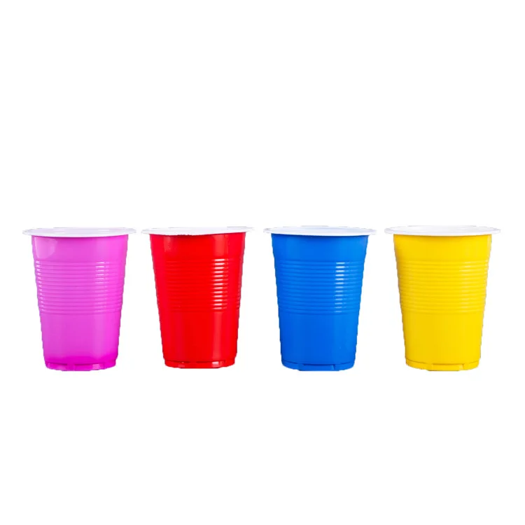 Wholesale Disposable Single Wall PP Drink Cups Two-Color Food Grade Cups for Parties and Games