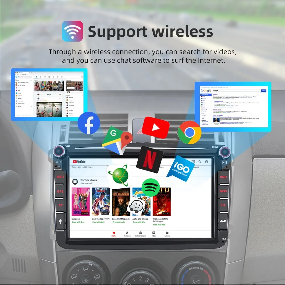 Автомагнитола для Vw Crafter, мультимедийная стерео-система на 8 дюймов с сенсорным экраном и поддержкой Bluetooth, подходит для Vw Passat CC