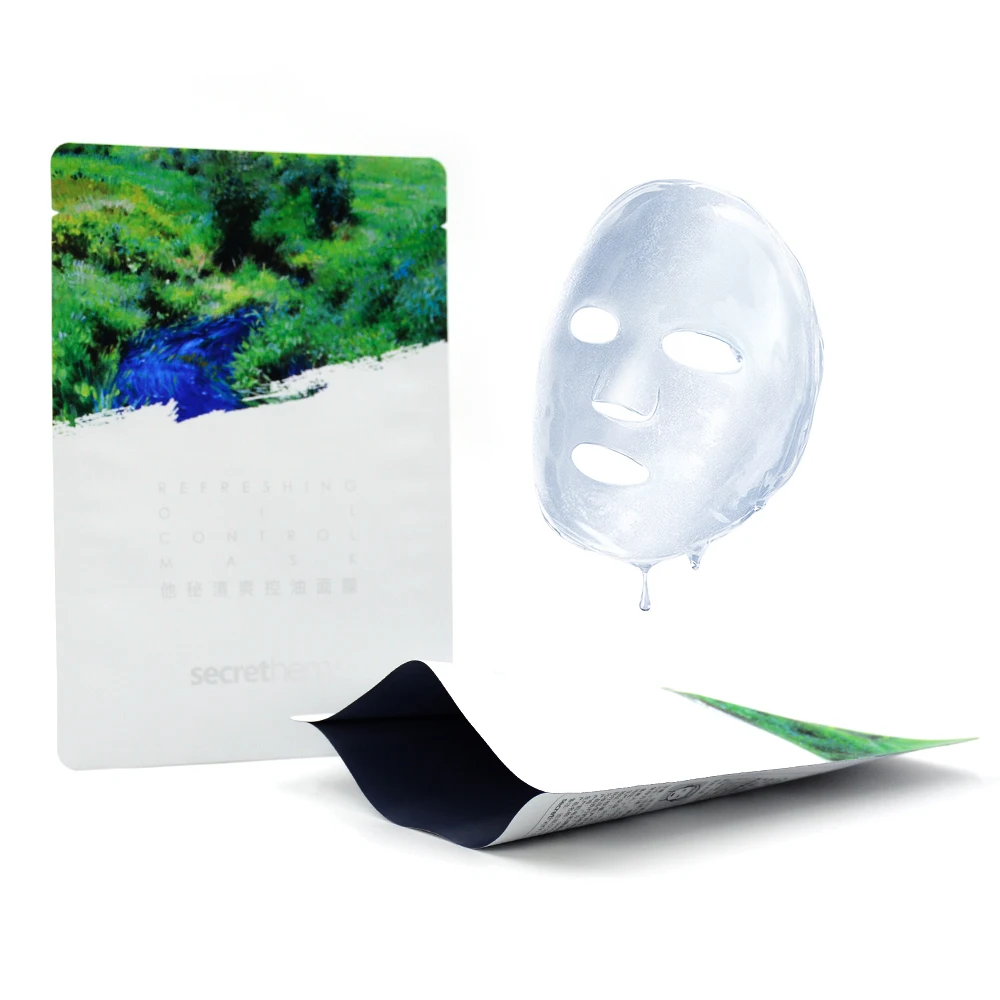 Custom Skin Care Plastic Bags for Packaging Bags for Cosmetics Heat Seal Aluminum Foil Facial Mask Packaging Bags Pouch