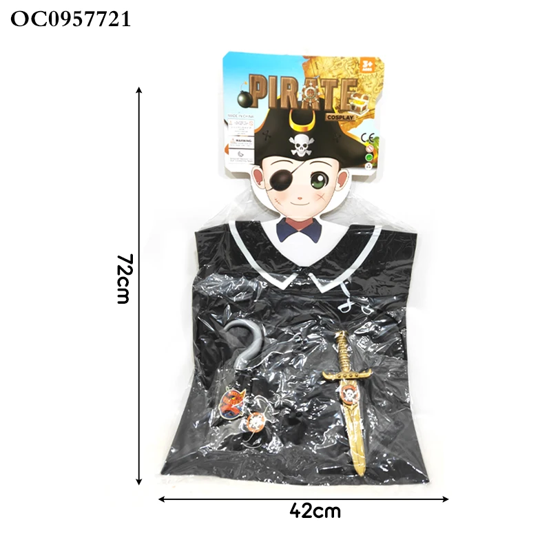 Halloween party cosplay clothes dress pirate costume toys for kids boys