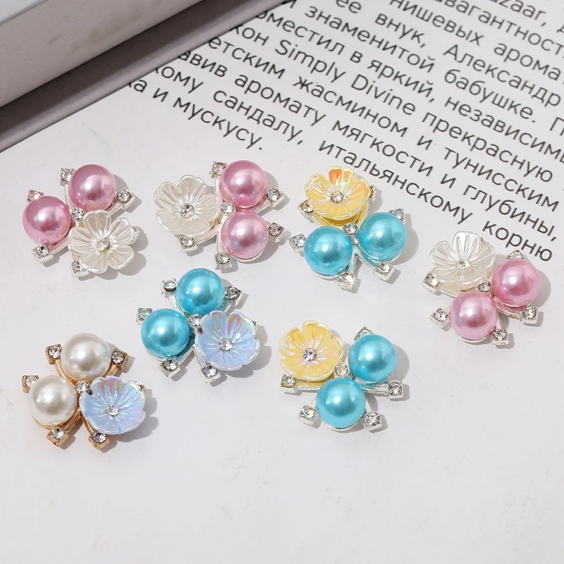 Alloy material pearl shoes clothing accessories, cheap jewelry accessories wholesale