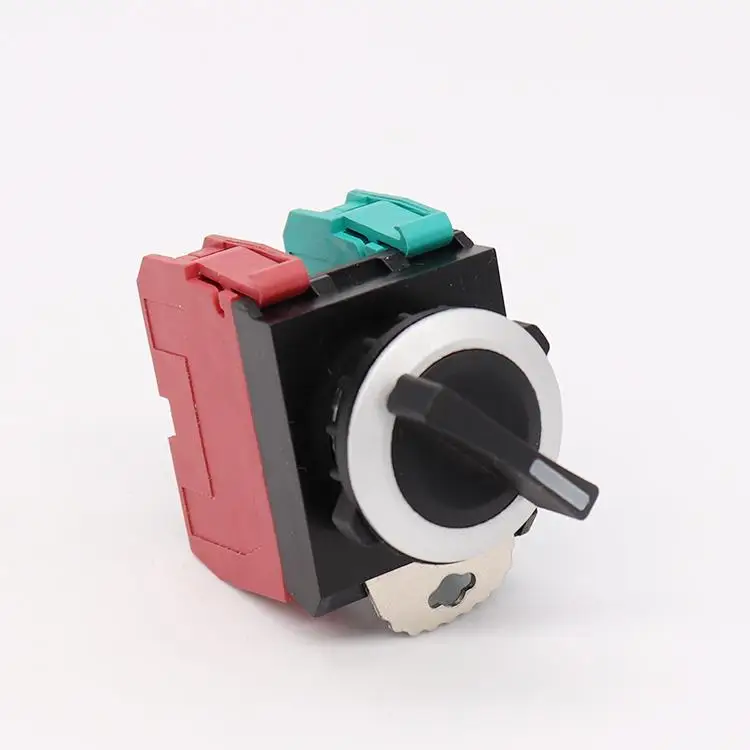 
LA22E 22MM Waterproof Instantaneous Locking Long Handle Selection Button Switch 