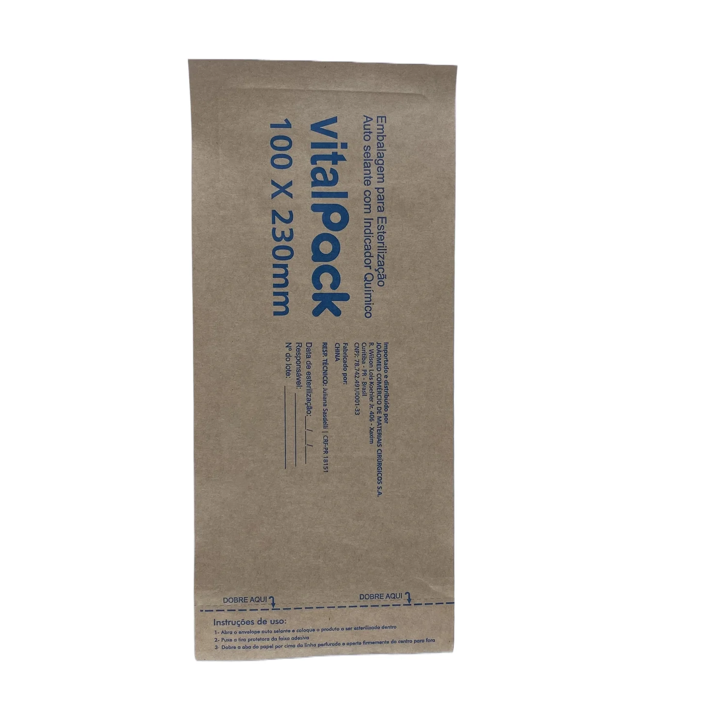 Disposable High Temperature heat self-sealing disinfection paper bag sterilization kraft pouch for Dental Beauty And Nail Shop