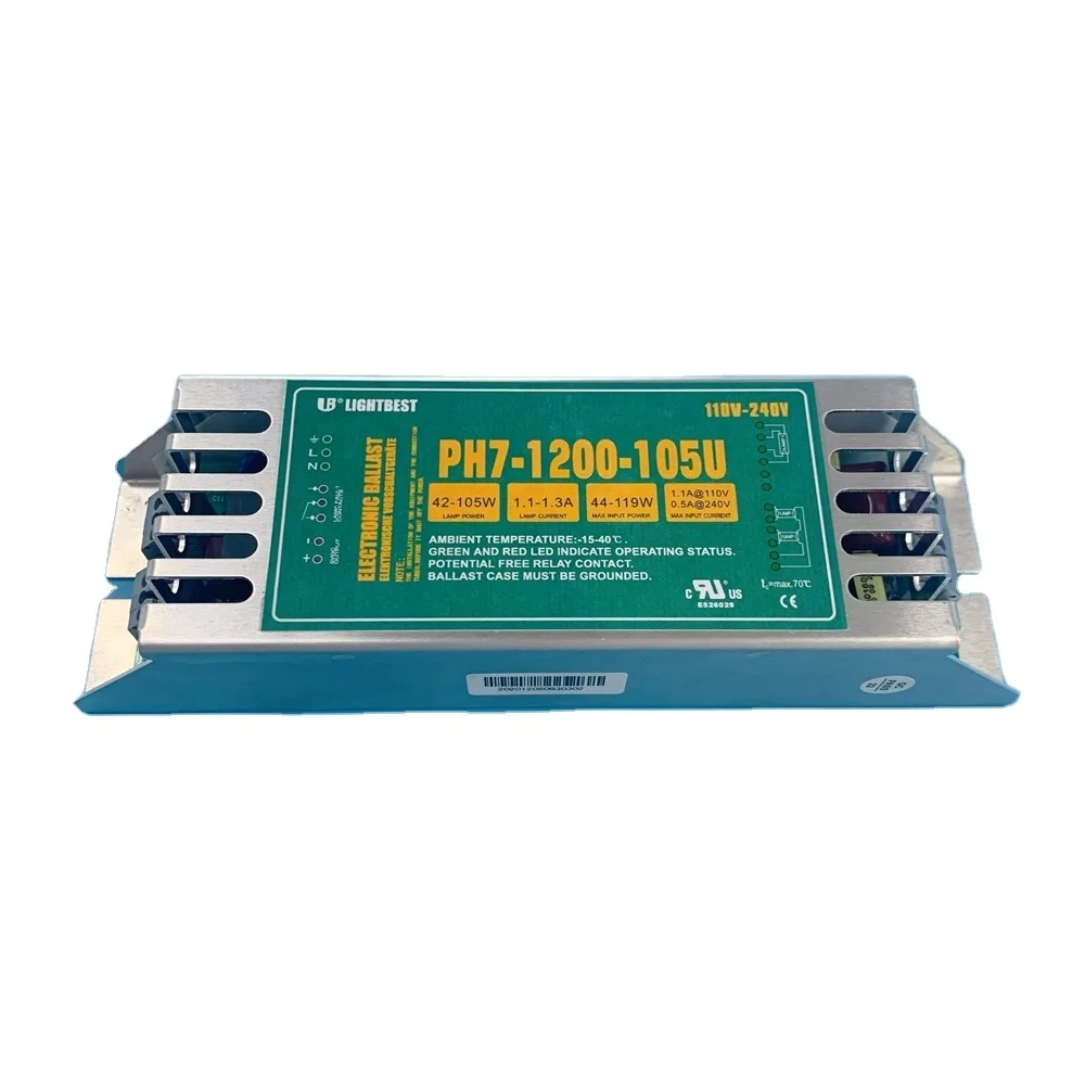 PH7-1200-105U 105W electronic ballast for  amalgam ultraviolet light factory price