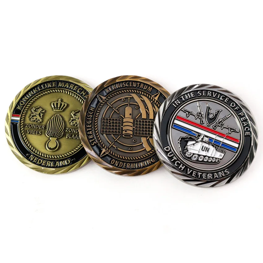 Costom cute metal coin antique brass copper 2 euro coins metal challenge coin for sale