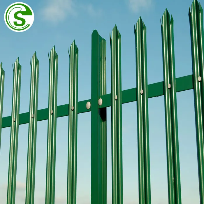 Heavy duty Security W palisade fencing D section palisade fencing for Garden