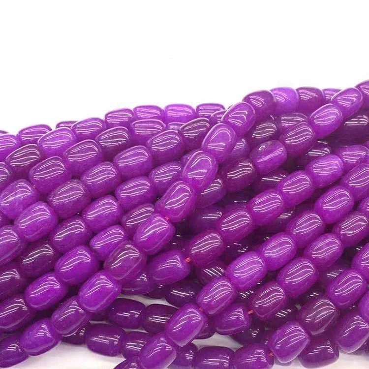 Tibetan Dzi Agate Beads Wholesale 9_13 Agate Fuchsia Long Bucket Beads  Tibet Dzi Beads for Jewelry Making