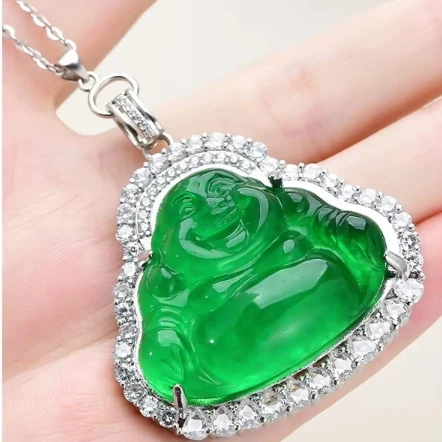 925 Silver Plated 18-Karat Gold Buddha Pendant Fastener Ox Nostril Jade Buckle Cross Hole Not Fade Empty Jewelry Component