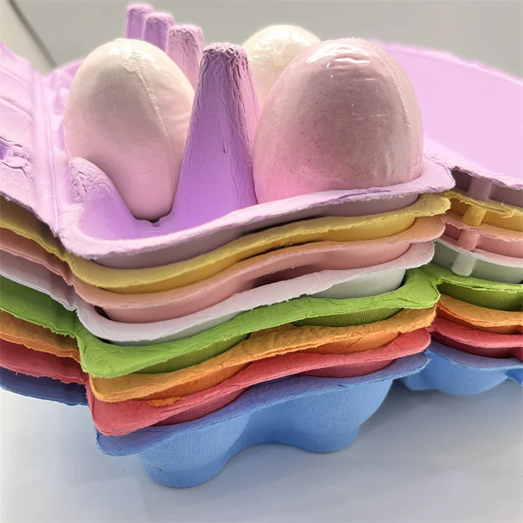 2 4 6 12 Transparent package cardboard duck chicken eggs packaging boxes carton tray pulp mould paper egg trays