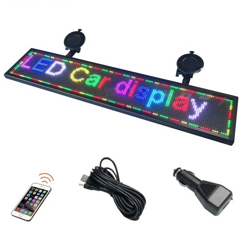 WIFI Mobile Phone Smart Control Car LED Display Taxi LED Screen Message Board And Advertising Scrolling Running LED Car Display