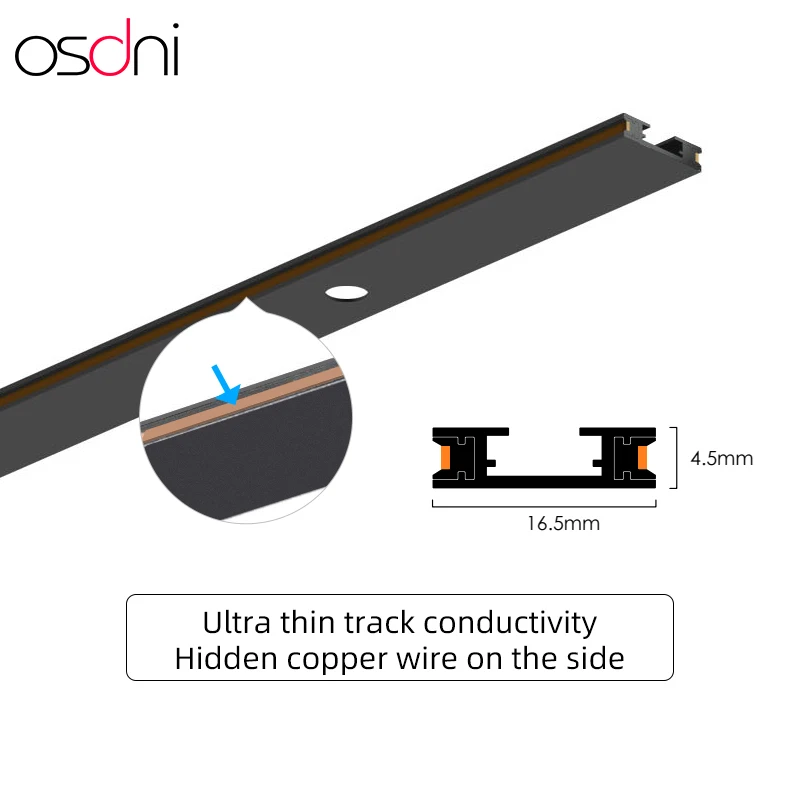 Modern track lights rail lighting system led  DC24V slim  ultra thin dali smart  Magnetic Track Light  for Residential&Shop Use