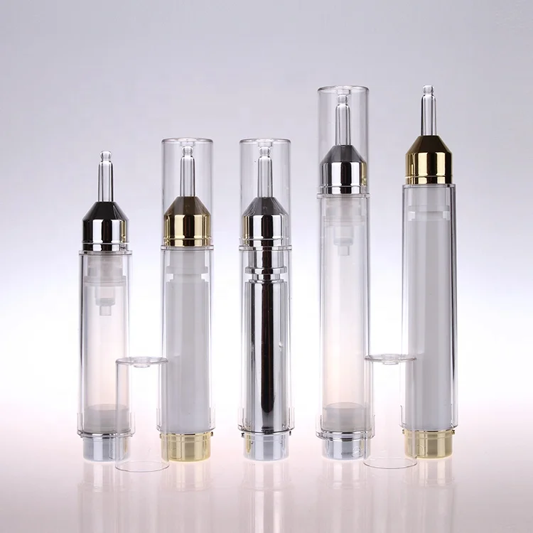 10ml 15ml 20ml Cosmetic Syringe Shaped Airless Bottle For Eye Cream Injection Tube Bottle cosmetic syringe bottle