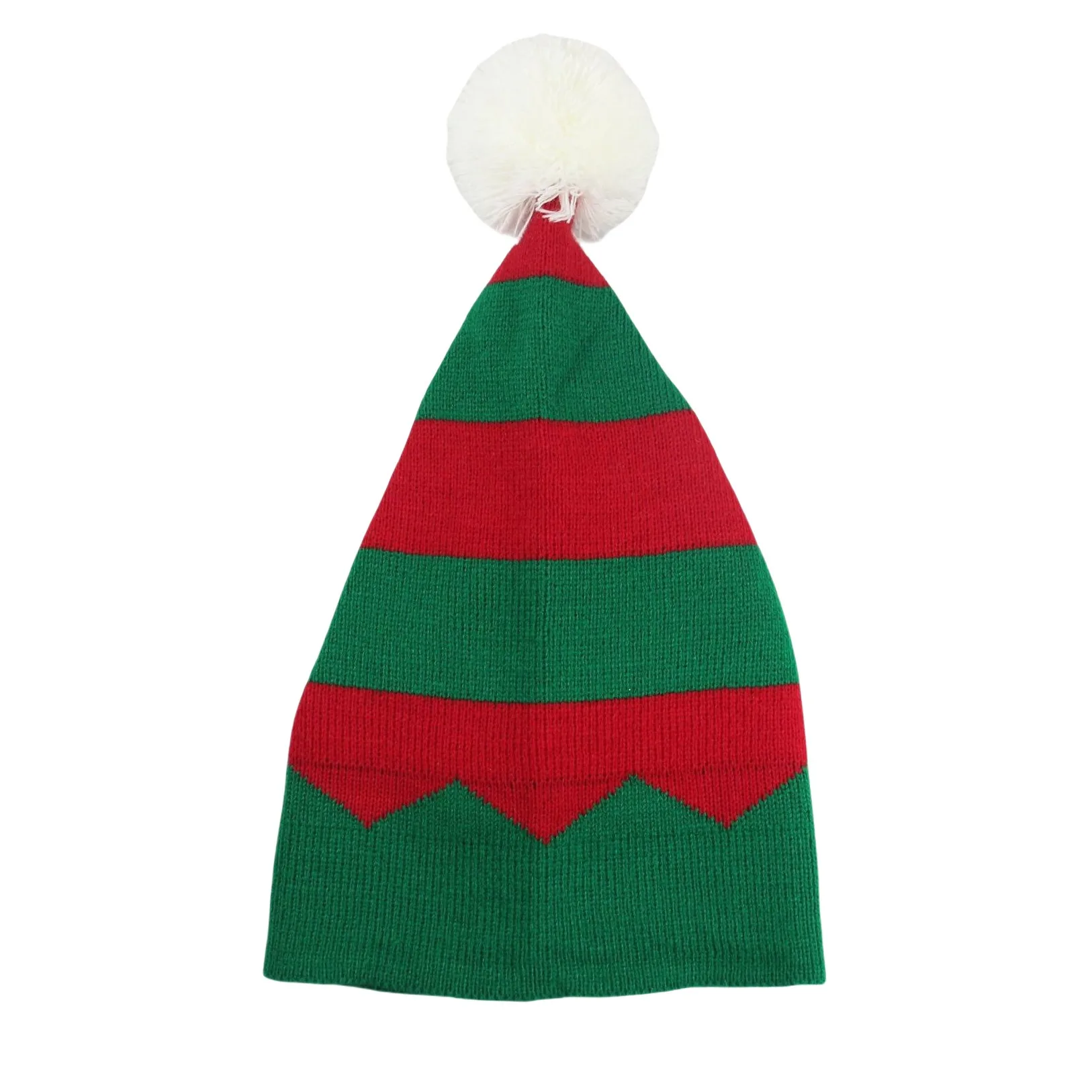 Customizable Striped Christmas Knitted Hat Fashionable Holiday Gift for Travel Business Common Fabric Feature