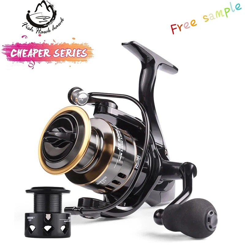 2020 New Fishing rod Reel HE7000 Max Drag 10kg 5.2:1 High Speed Metal Spool Spinning fishing baitcasting Reel