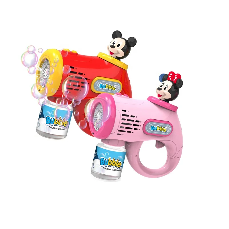 New Products Cartoon Design Kids Toy Bubble Shooting Gun Electric Soap Blowing Bubble Machine Toy