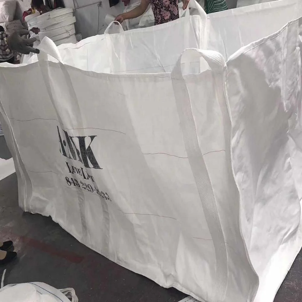 Wholesale FIBC bulk container bag  1 ton jumbo pp bag 1000kg 4 loop pp jumbo bags