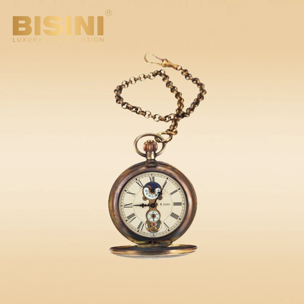 Ancient Chinese style Handy antique mechanical pocket clock 12 branches of the Chinese zodiac Vintage single shell pocket watch