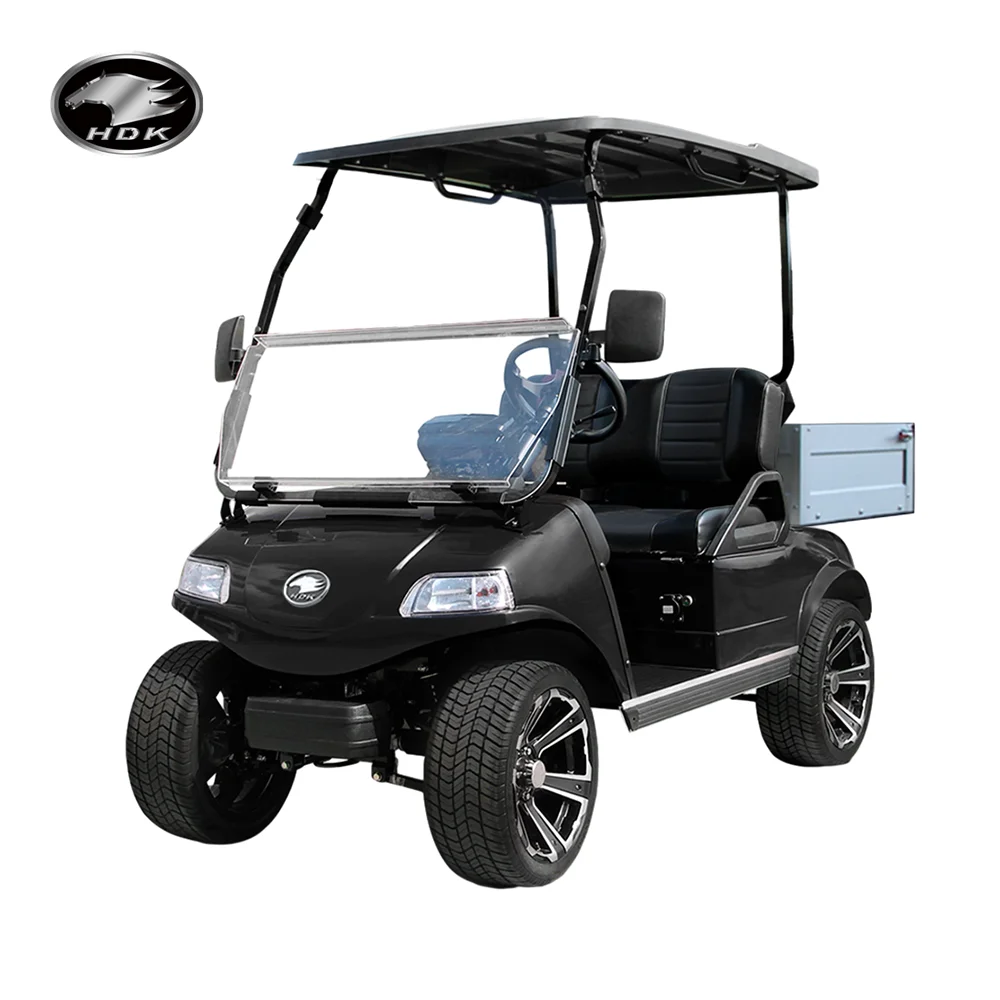 HDK Fast Electric Golf Buggy Cart Electrical Power Steering Off-road Scooter New Design Utility Vehicle 48V Beige Service Cart
