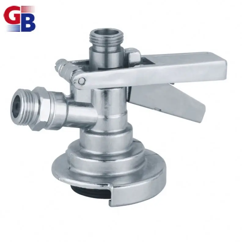 GB Durable chrome plated G 5 / 8 thread draft beer tap A type keg coupler