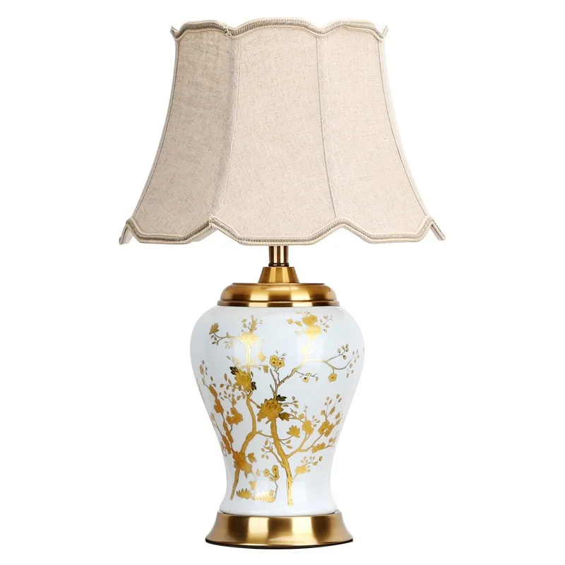 lights for home hotel villa room decoration side table lamp ceramic vase table lamp