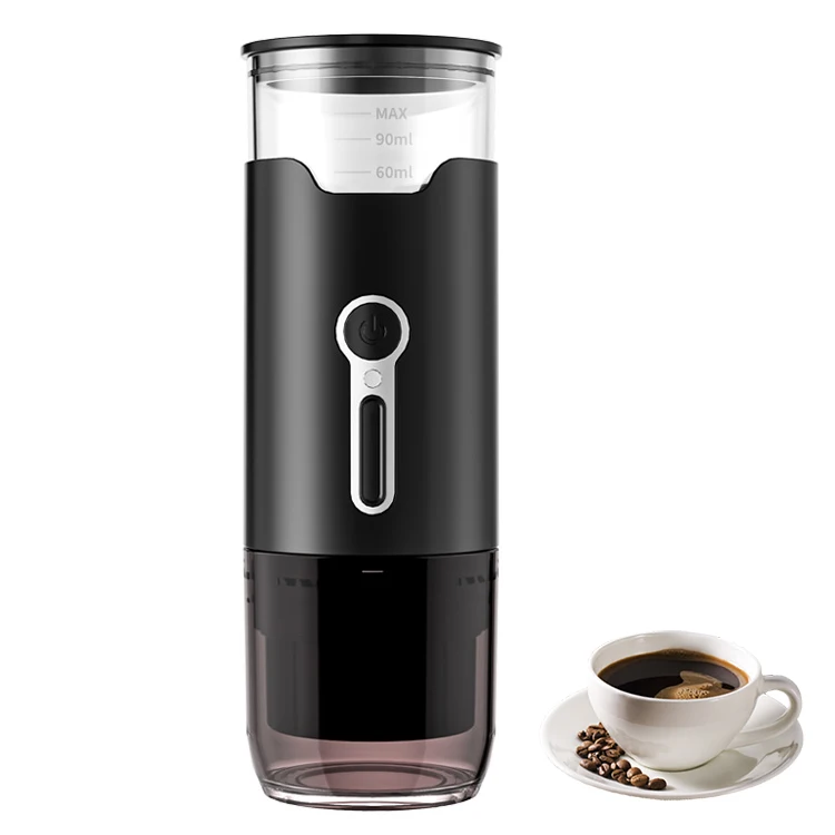 USB Recharrgeable Portable Electric Coffee Capsules Espresso Machine with Self-Heating Compatible Capsule & Ground Coffee