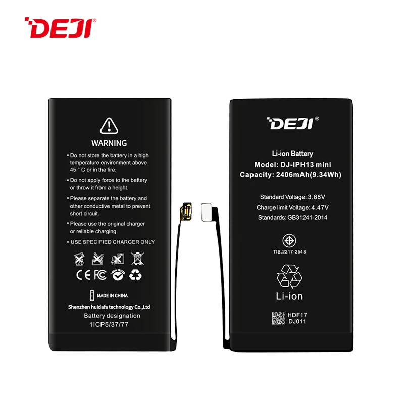 DEJI Factory Wholesale Lithium Ion Rechargeable battery for iPhone 13 mini